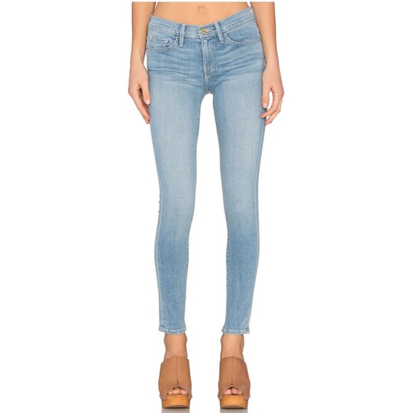 New Frame Denim Womens Size 27 Jeans Light Blue Le Skinny de Jeanne R3 - Picture 1 of 12